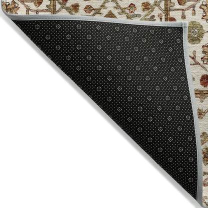 Tapis persan traditionnel en chantille lavable en machine pour intérieur/extérieur