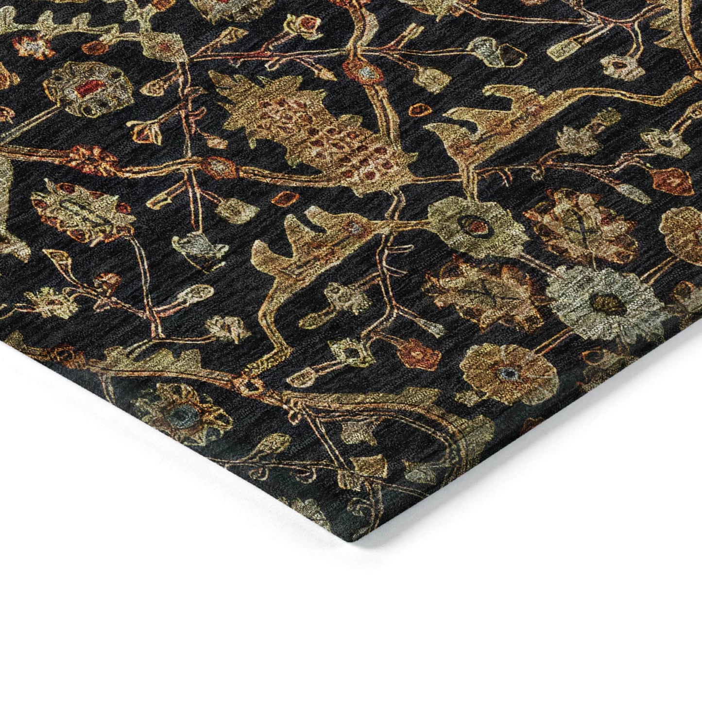 Tapis persan traditionnel en chantille lavable en machine pour intérieur/extérieur