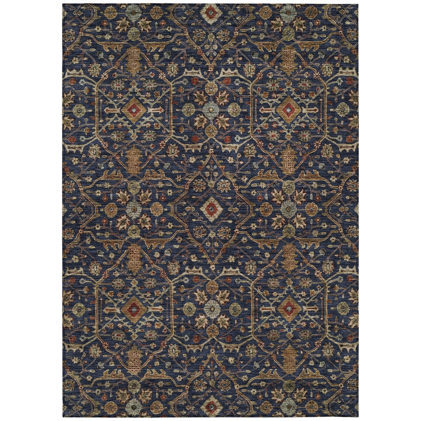 Tapis persan traditionnel en chantille lavable en machine pour intérieur/extérieur