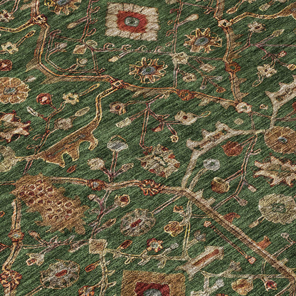 Tapis persan traditionnel en chantille lavable en machine pour intérieur/extérieur