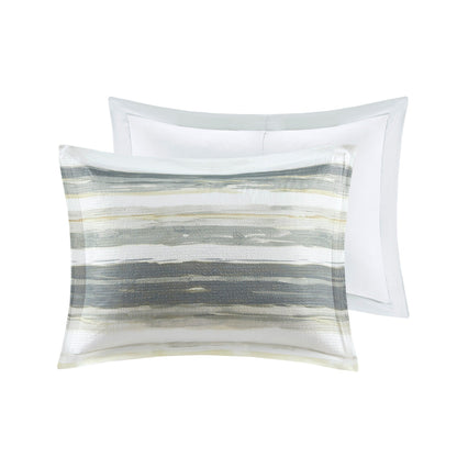 Madison Park Anchorage 8 Piece Printed Seersucker Comforter and Quilt Set Collection