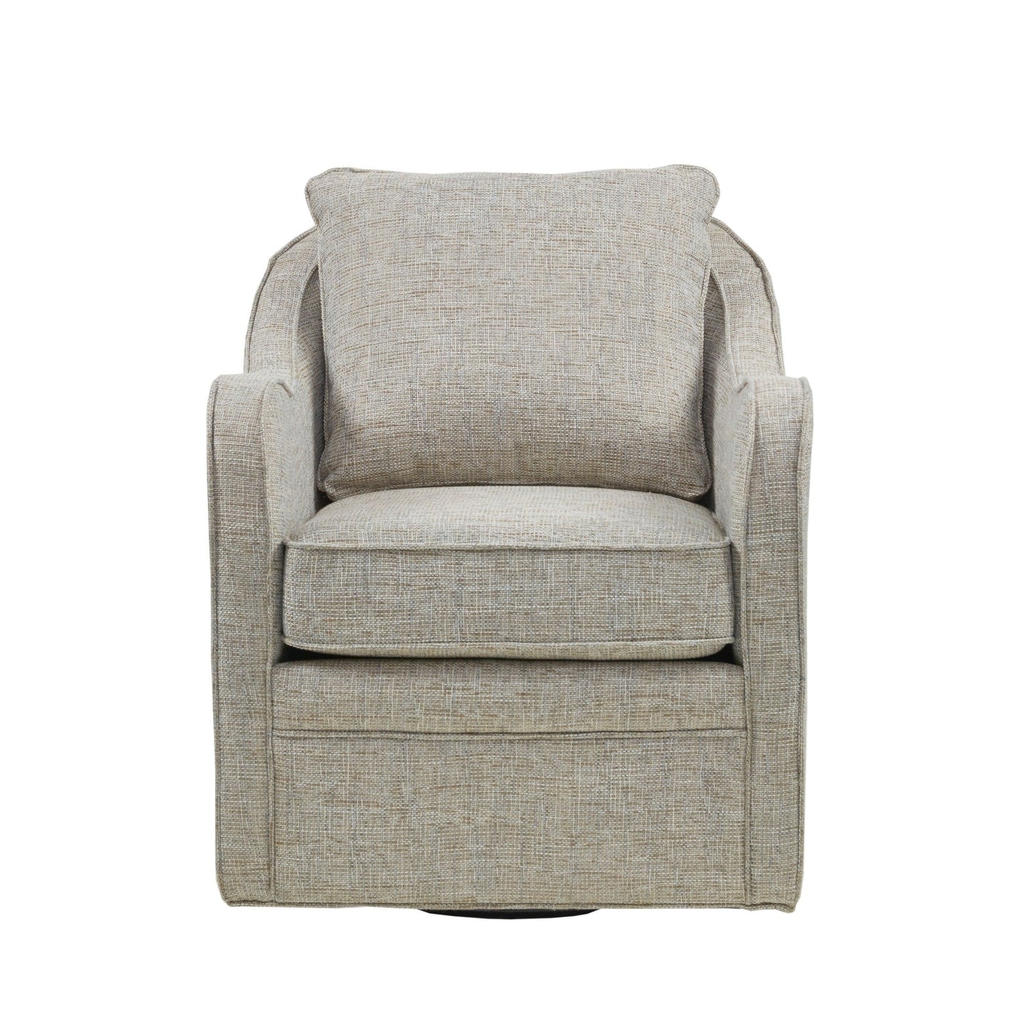 Madison Park Betty Upholstered Swivel Curved Armchair
