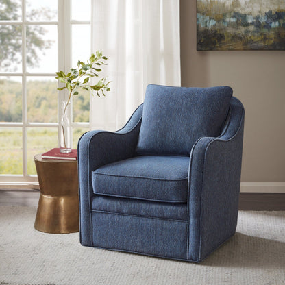 Madison Park Betty Upholstered Swivel Curved Armchair