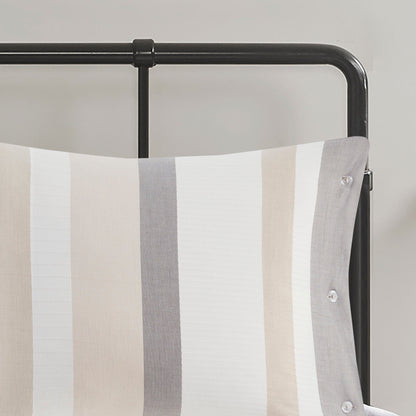 Madison Park Levi Blue/ Natural 5 Piece Jacquard Comforter Set