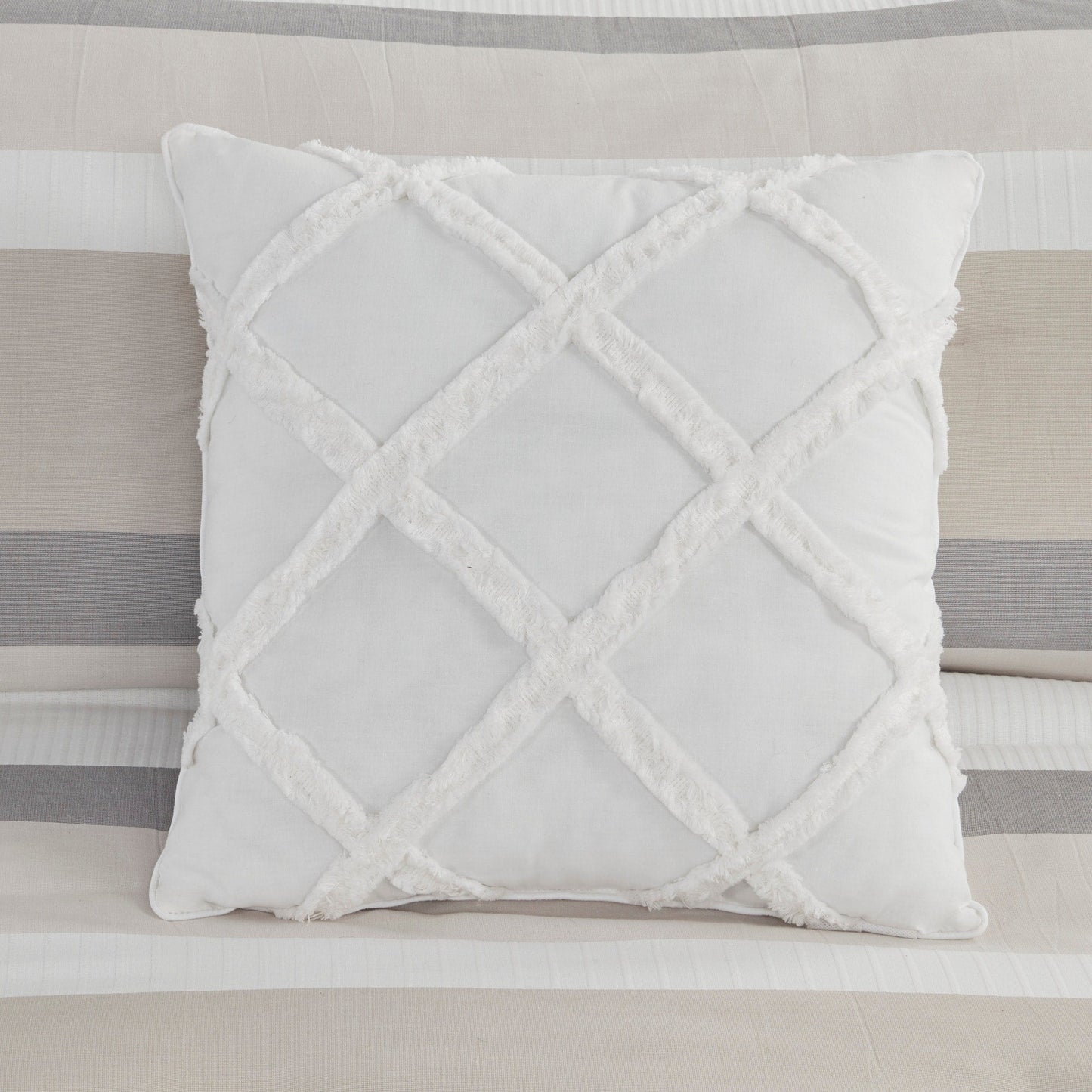 Madison Park Levi Blue/ Natural 5 Piece Jacquard Comforter Set