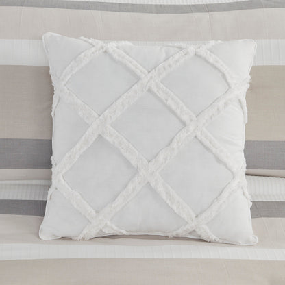 Madison Park Levi Blue/ Natural 5 Piece Jacquard Comforter Set