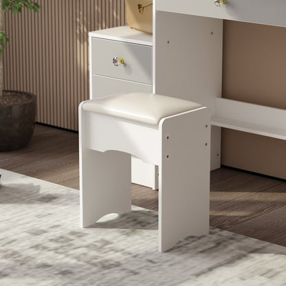 Ensemble de maquillage avec miroir et tabouret