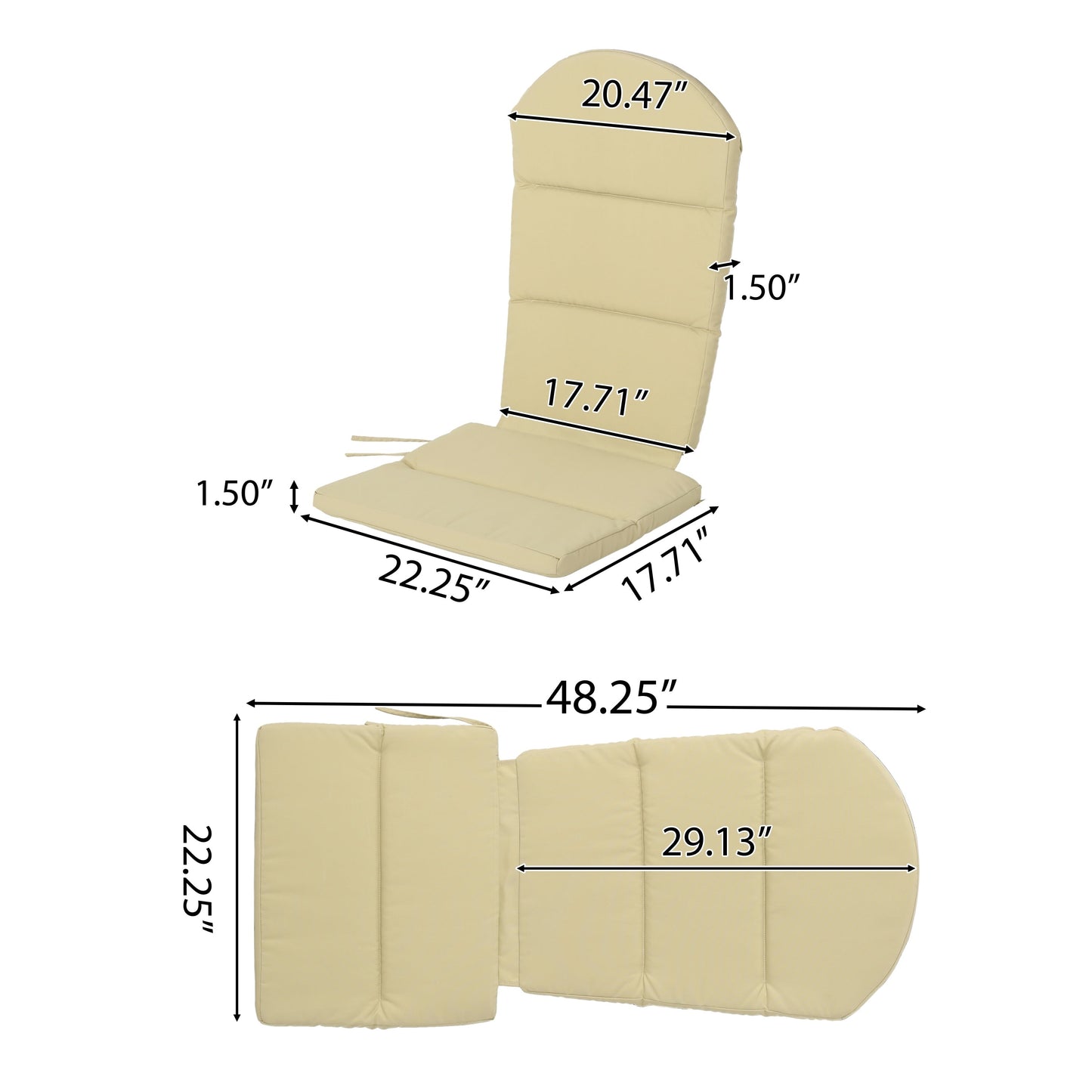 Coussins pour fauteuil Adirondack Malibu (lot de 2) par Christopher Knight Home