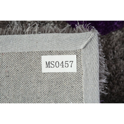 Tapis à poils longs Mateos au design abstrait