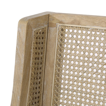 Chaises de salle à manger rembourrées en rotin et bois Maurers (lot de 2) par Christopher Knight Home