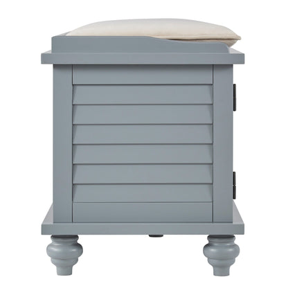 Banc de rangement à porte à volets Maybelle avec coussin en velours par iNSPIRE Q Classic