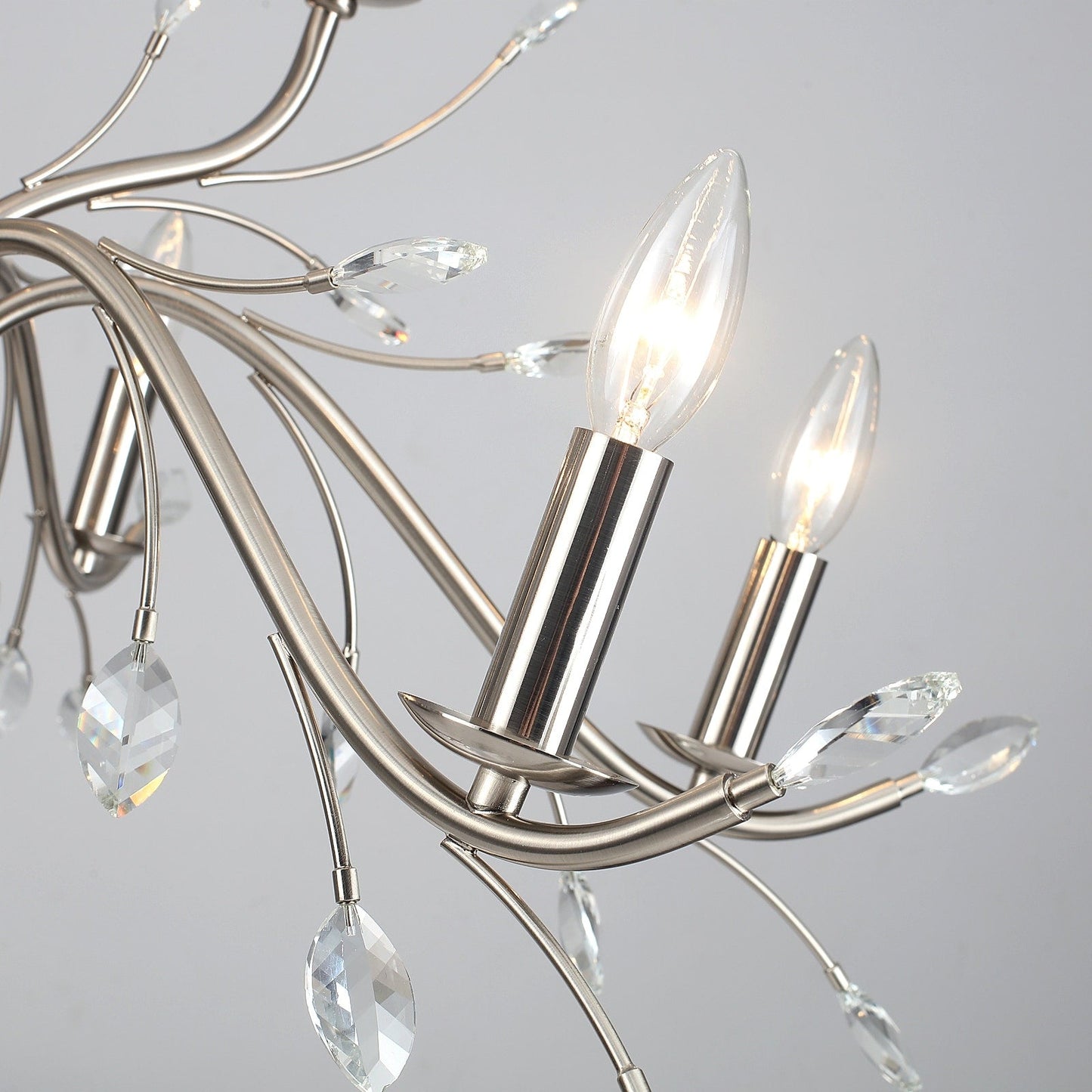 Lustre en cristal style bougie style rétro avec branches d'arbres