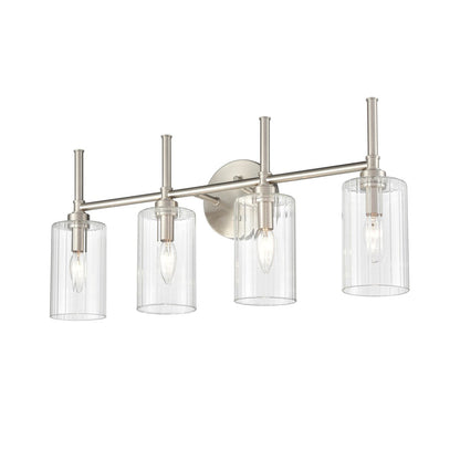 Luminaire de salle de bain Millennium Lighting Chastine avec abat-jour en verre biseauté transparent