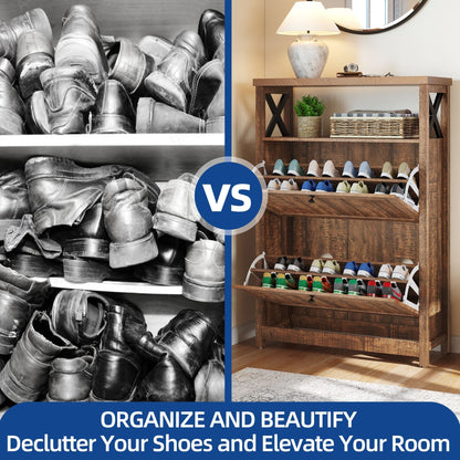 Meuble de rangement à chaussures Moasis avec 2 compartiments pour entrée et couloir