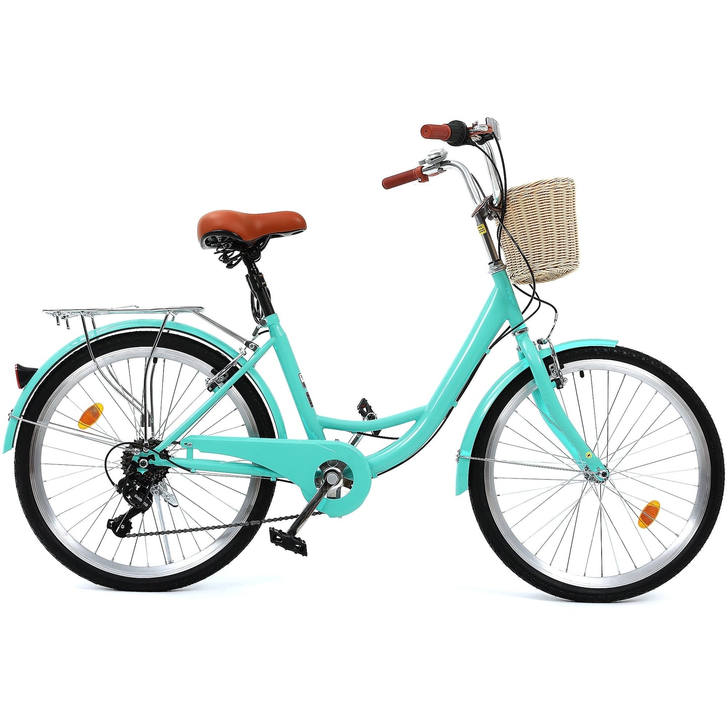 Vélo de croisière Moasis24/26 à 7 vitesses, vélo à cadre réglable, vélo de trajet