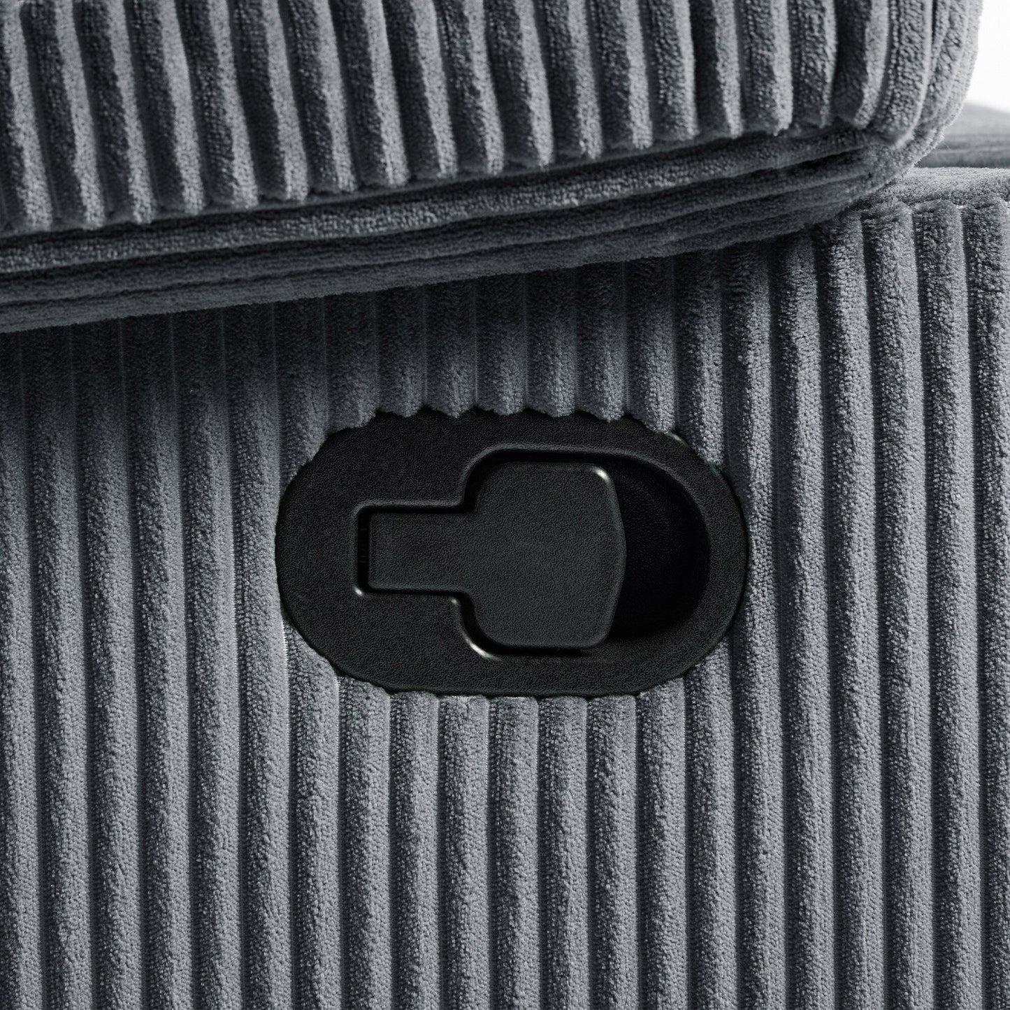 Modern Corduroy Manual Recliner Chair, Lounger Adjustable Recliners with Wide Armrest