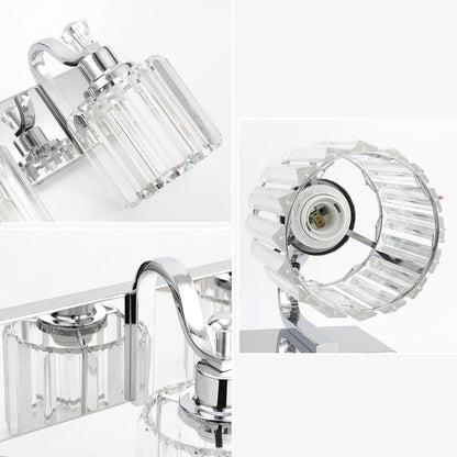 Modern Crystal Bathroom Vanity Lights Dimmable Wall Sconces