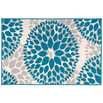 World Rug Gallery Modern Floral Circles Area Rug