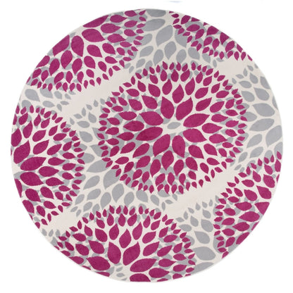 World Rug Gallery Modern Floral Circles Area Rug