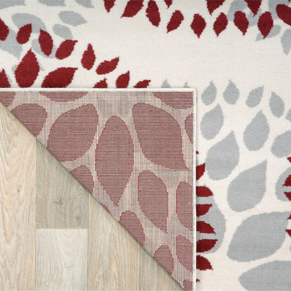 World Rug Gallery Modern Floral Circles Area Rug