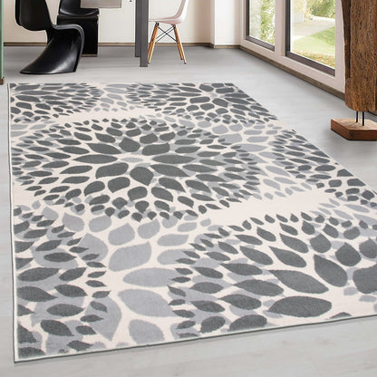 World Rug Gallery Modern Floral Circles Area Rug