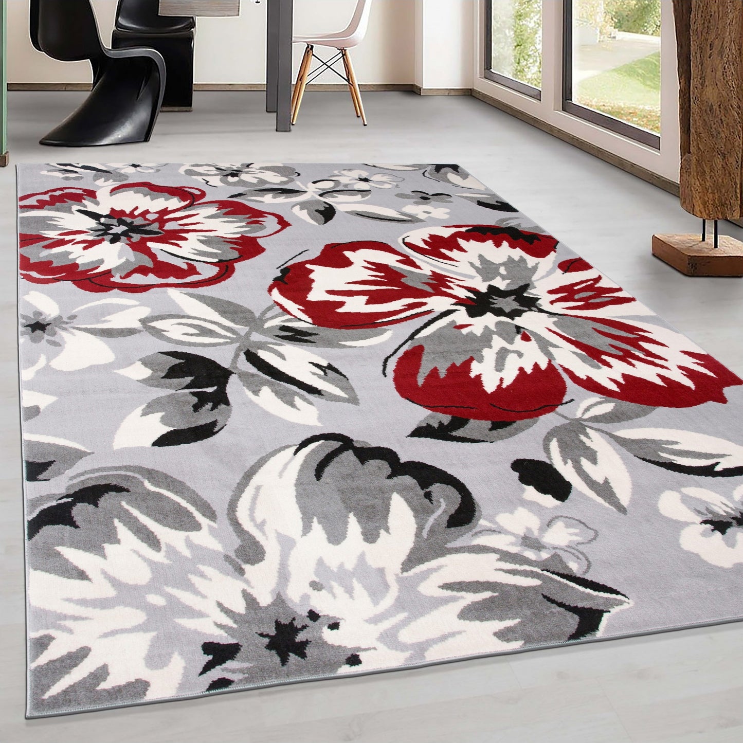 World Rug Gallery Modern Floral Design Area Rug