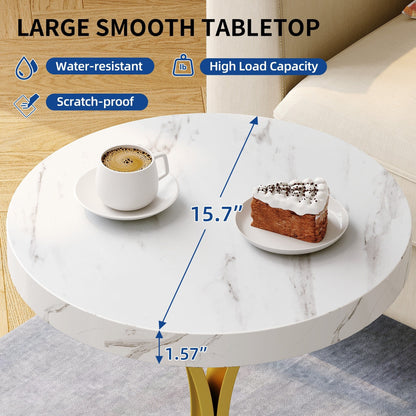Console moderne dorée avec plateau marbré pour entrée/couloir