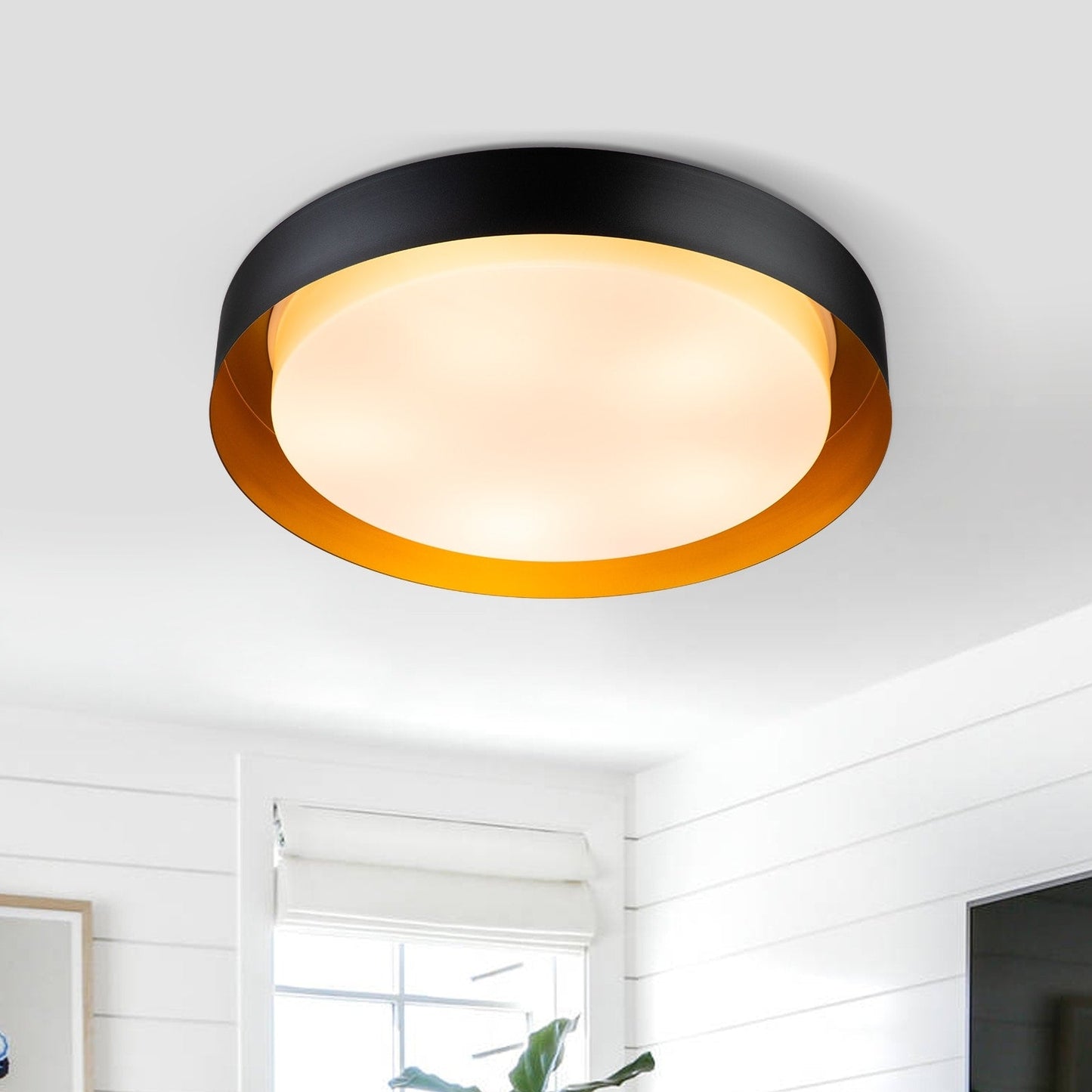 Modern Minimalist 2/3/5-Lights Metal Shaded Drum Flush Mount Ceiling Light