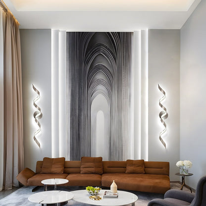 Modern Spiral Design LED Bathroom Vanity Light Dimmable Wall Light