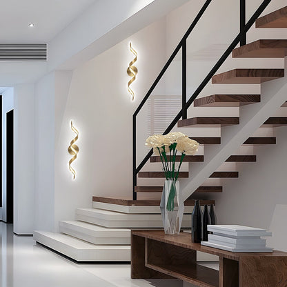 Modern Spiral Design LED Bathroom Vanity Light Dimmable Wall Light