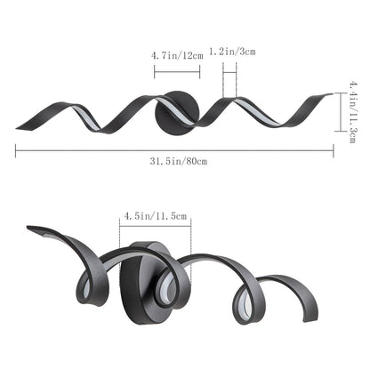 Modern Spiral Design LED Bathroom Vanity Light Dimmable Wall Light