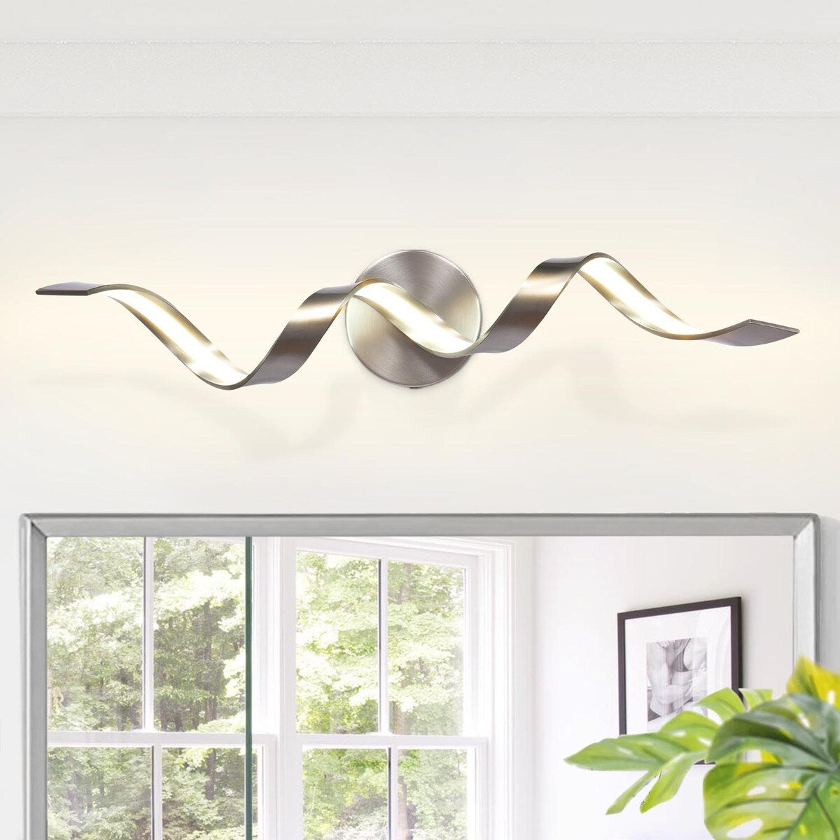 Modern Spiral Design LED Bathroom Vanity Light Dimmable Wall Light