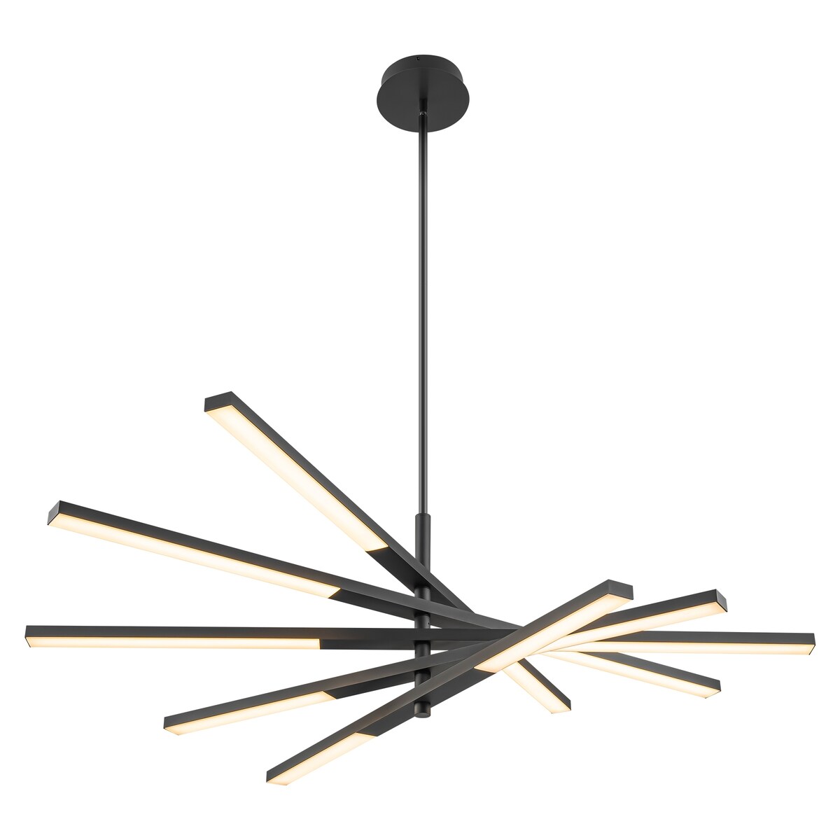 Modern Tiered Linear Sputnik Chandelier Warm Light 3000K Integrated LED Chandelier