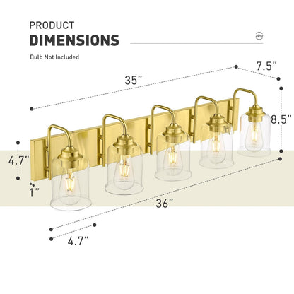 3/4/5/6-Light Modern Vanity Lights Over Mirror for Bathroom