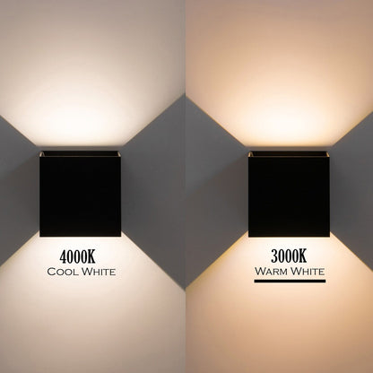 Modern Wall Sconce LED Waterproof Wall Lamp Aluminum with Adjustable Beam 10-Watt 4000K Cool White Indoor Outdoor