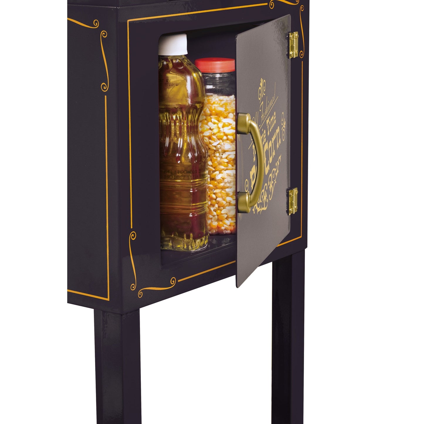 Bouilloire de style cinéma de 2,5 oz, chariot à popcorn de 10 tasses et 48 pouces