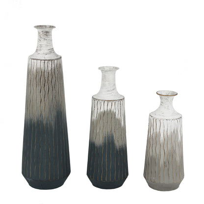 Vases en métal multicolores ombrés (lot de 3)