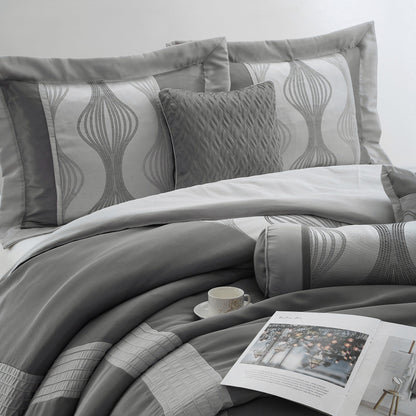 Nanshing Daniella 7-Piece Modern Geometric Comforter Set