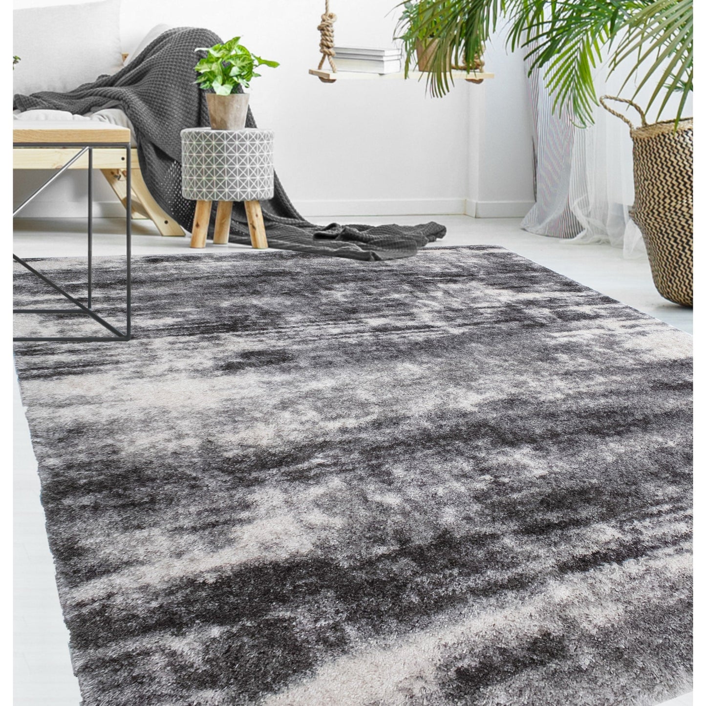 Noori Rug Lux Madison Tapis à poils longs abstrait 5,1 cm
