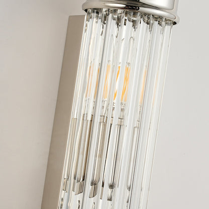 Nordic Postmodern Wall Sconce, European Wall Light in Simple Vintage Glass Crystal