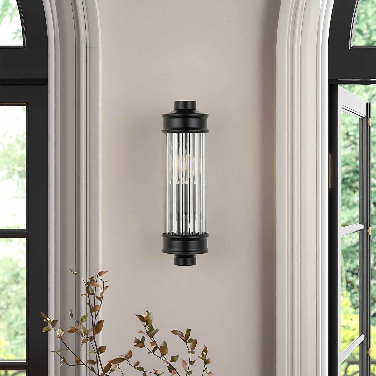 Nordic Postmodern Wall Sconce, European Wall Light in Simple Vintage Glass Crystal
