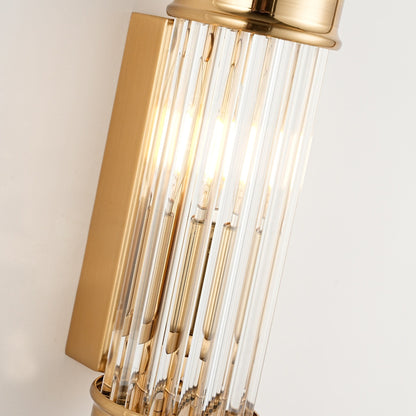 Nordic Postmodern Wall Sconce, European Wall Light in Simple Vintage Glass Crystal