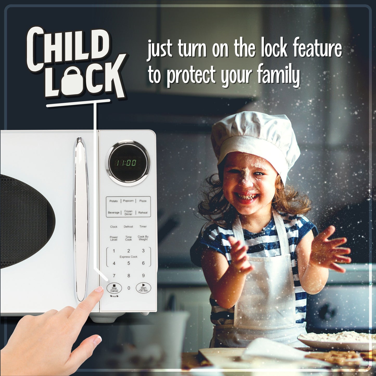 Four à micro-ondes de comptoir rétro nostalgique de 0,9 pied cube