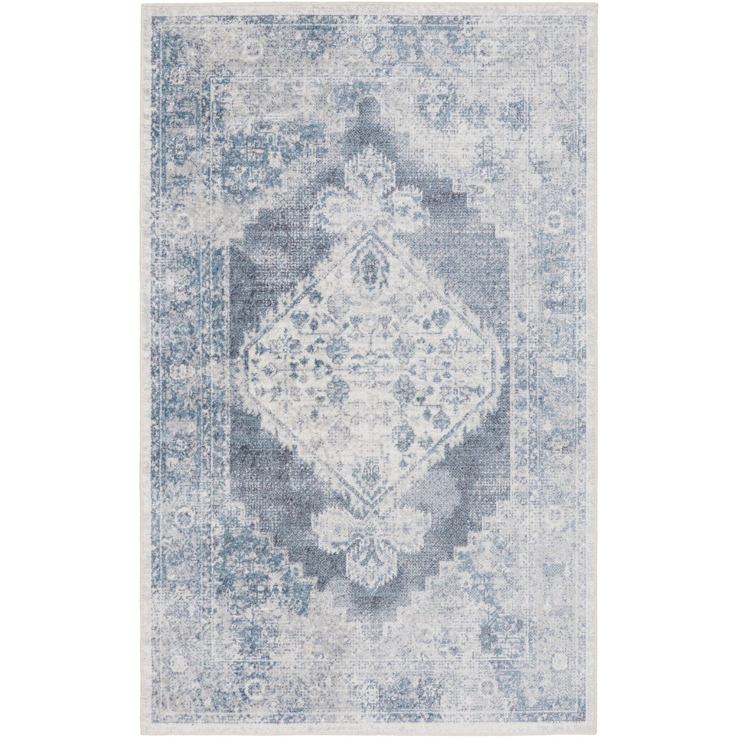 Tapis persan vieilli Nourison Abby, lavable en machine, pour intérieur uniquement.