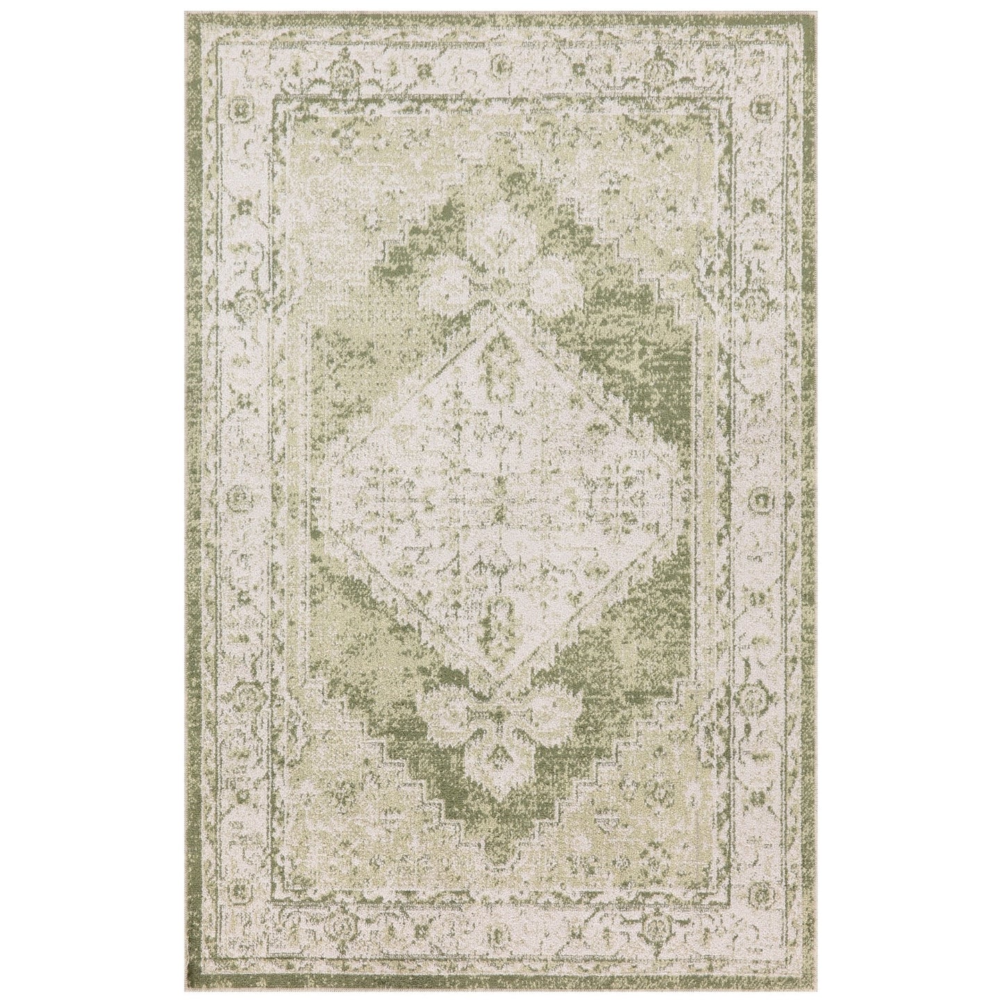 Tapis persan vieilli Nourison Abby, lavable en machine, pour intérieur uniquement.