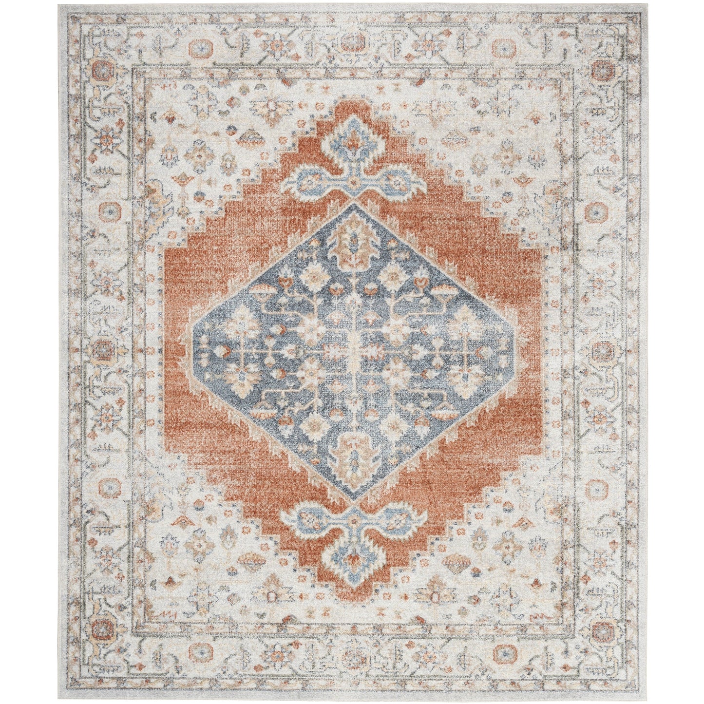 Tapis persan vieilli Nourison Abby, lavable en machine, pour intérieur uniquement.