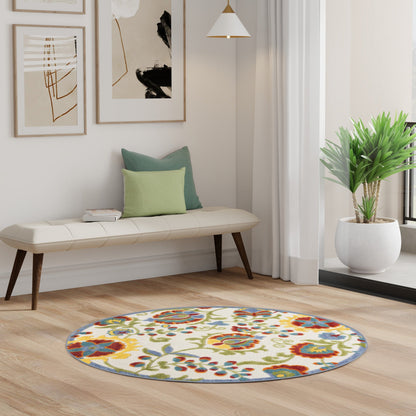 Tapis d'intérieur/extérieur à motif floral Nourison Alice