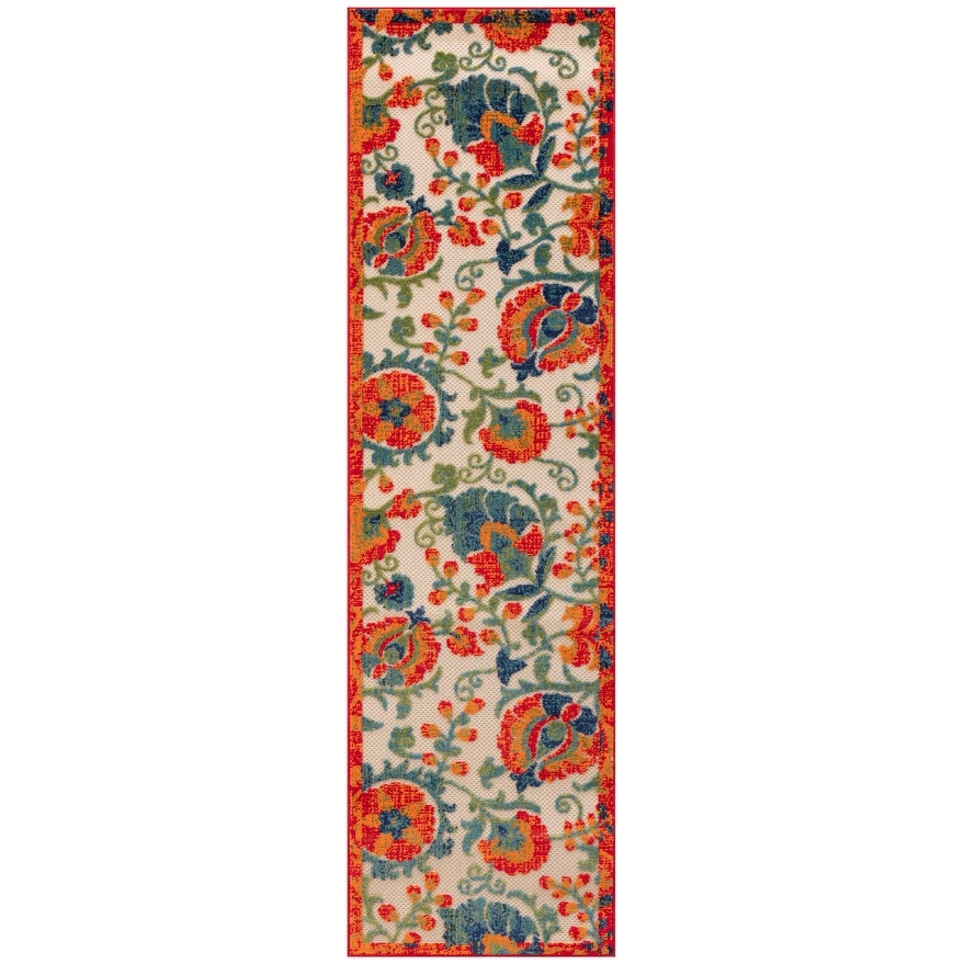 Tapis d'intérieur/extérieur à motif floral Nourison Alice