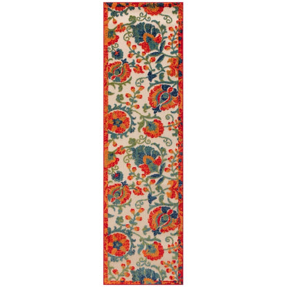 Tapis d'intérieur/extérieur à motif floral Nourison Alice