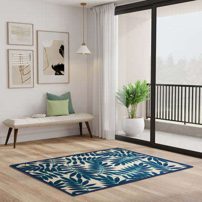 Tapis d'intérieur/extérieur à motif floral Nourison Alice